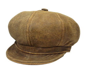 New York Hat　ニューヨークハット　レザー　キャスケット　9245　ANTIQUE LEATHER SPITFIRE　アンティークレザー　スピットファイア　Brown