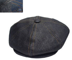 ニューヨークハット New York Hat キャスケット #6103 DENIM STITCH NEWSBOY デニムステッチ ニュースボーイ Black Blue 紳士 婦人 メンズ レディース 男女兼用