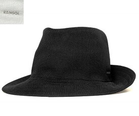 KANGOL　HIRO TRILBY　カンゴール　ヒロ　トリルビー , BLACK WHITE [ 帽子 中折れハット　ハット　メッシュ　大きいサイズ　メンズ　レディース　男女兼用　]