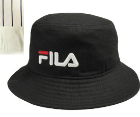 フィラ FILA FLS COTTONTWILL BUCKET HAT BLACK STRIPE ASSORT バケット ハット スポーツ 帽子 メンズ レディース 男女兼用 あす楽