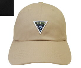 GUESS ゲス GS TWILL ORIGINAL LOW CAP 187-115 001 BLACK BEIGE 無地 キャンバス 帽子 キャップ メンズ レディース