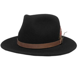 New York Hat ニューヨークハット #5312 Lite Felt Outback BLACK フェルトハット 紳士 婦人 メンズ レディース