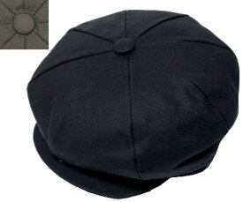 ニューヨークハット 帽子 キャスケット ハンチング NEW YORK HAT 6218 CANVAS NEWSBOY Black Olive メンズ　レディース 大きなサイズ XXL 春夏秋冬