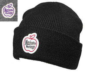 Manhattan Portage �}���n�b�^���|�[�e�[�W MP112 Apple Knit Cap BLACK GRAY �j�b�g�X �����Y ���f�B�[�X