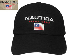 NAUTICA ノーティカ NT064 SORTY LOGO EMB 6P CAP BLACK BEIGE コットンキャップ メンズ レディース 男女兼用