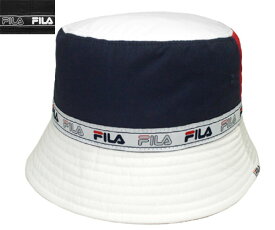 フィラ FILA FLS LOGO TAPE BUCKET HAT WHITE BLACK 白 黒 バケット ハット スポーツ 帽子 メンズ レディース 男女兼用 あす楽