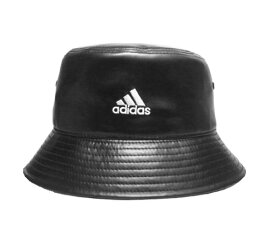 adidas アディダス AD PU LEATHER BUCKET 117711503 BLACK レザー バケットハット メンズ レディース