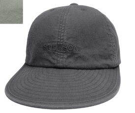 ステットソン STETSON SE077 6方 キャップ 黒 グレー　日本製 メンズ レディース 帽子