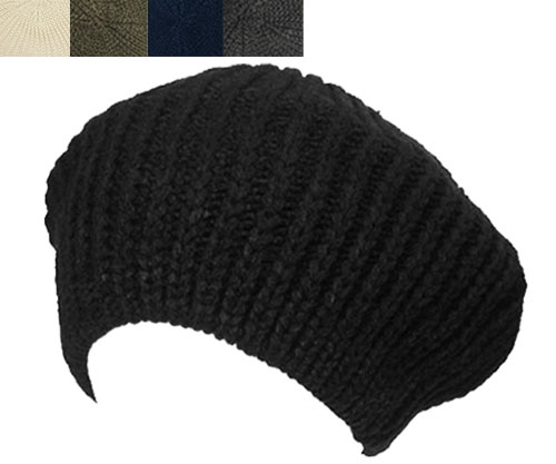 Racal ラカル RL-22-1267 Low Gauge Knit Rasta Beret Tam ベレー帽 BLACK IVORY OLIVE NAVY CHARCOAL ニット メンズ レディース 男女兼用 あす楽