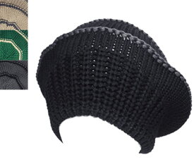 Racal ラカル RL-23-1277 Line Knit Tam Beret ベレー帽 BLACK BEIGE GRAY GREEN ニット メンズ レディース 男女兼用 あす楽