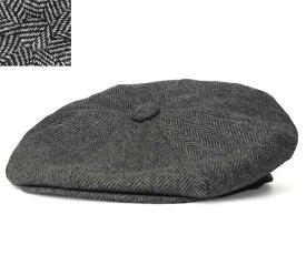 ニューヨークハット 帽子 キャスケット New York Hat 9059 Herringbone Big Apple ヘリンボン ビッグ アップル Grey ウール キャスケット メンズ レディース 男女兼用