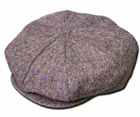 New York Hat　ニューヨークハット　9030　TWEED NEWSBOY　ツイード　ニュースボーイ　Brown　帽子　キャスケット　紳士　婦人　メンズ　レディース　男女兼用