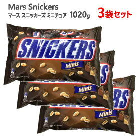 【3袋セット】【直送便】202301SNICKERS スニッカーズミニ 大容量 1020gチョコレート チョコ キャラメル ピーナッツ個包装 おやつ お菓子 バレンタイン ホワイトデー 節分 豆まき0506829