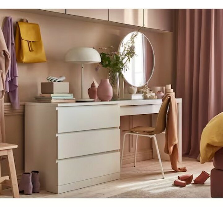 楽天市場】＊IKEA 202310MALM マルム ドレッサー ホワイト 120x41cm 