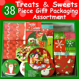 【在庫限り】【訳アリ】Treats Sweets 38 Piece Gift Packaging Assortmentトリート アンド スイーツ 38 ピース ギフト パッケージング アソートメントクリスマスラッピング ギフト 包装 プレゼント 贈り物【smtb-ms】0186894