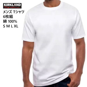 ���ycos�z202401�����Y T�V���c 6���g �z���C�g S M L XLKirkland Signature �J�[�N�����h�V�O�l�`���[ �N���[�l�b�N�^�C�vbr>�� 100% �z���C�g771920 50230 7771922 777192