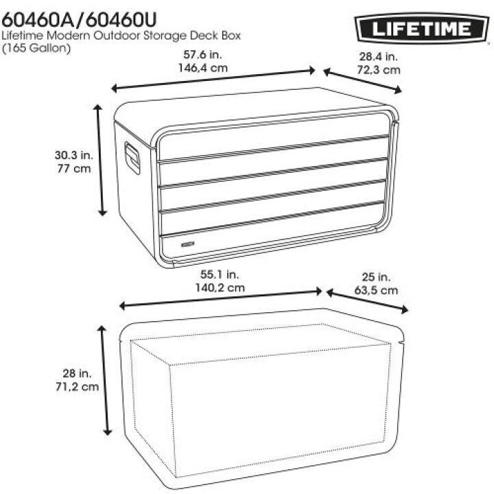 楽天市場】＊202402LIFETIME 165ガロン 750L 屋外収納物置ベンチ型収納 