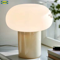 ＊202410IKEA イケア DEJSA デイサ テーブルランプ ベージュ/オパールホワイト ガラス 28 cmオパール吹き…
