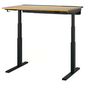 ��202601MITTZON �~�b�c�H�[�� �f�X�N ���~�� 100V �I�[�N�ޓ˂���/�u���b�N 120x80 cm���K �@�\�� ��� �ϋv�� IKEA �C�P�A������� �V���� �P�[�u�����[ �d�� �Փˊ��m695.277.78