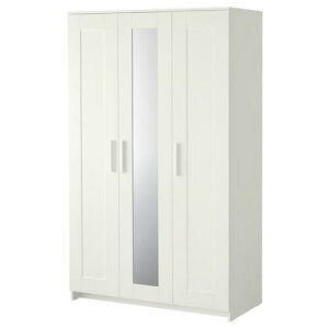 ��202602BRIMNES �u�����l�X ���[�h���[�u ��3���t �z���C�g 117x50x190 cm�@�\�� ��� �ϋv�� IKEA �C�P�A������� �V���� ���[ �~���[ ���I ���S����104.079.28