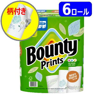 �����t���y6���[���z 202505�o�E���e�B �y�[�p�[�^�I�� �v�����g 124�J�b�g x 6���[�� Bounty Paper Towels2�{�̋z����Bounty �L�b�`���y�[�p�[72048