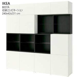 ��202511BESTA �x�X�g�[ ���[�R���r�l�[�V���� ���t �u���b�N�u���E��/���b�v���B�[�P�� �z���C�g 240x42x231 cm���[�R���r�l�[�V���� �I�[�v���V�F���t �f�B�X�v���C ���I�t�����[�Ƌ� IKEA �C�P