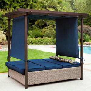 yzz202509Op NCjO fCxbhParadise Retreat Day Bed and PergolaParadise Retreat 2 Seater Woven Lounger With Pergola & CanopyPARADISE RETREAT BEDK[f`FA I[veX K[f\