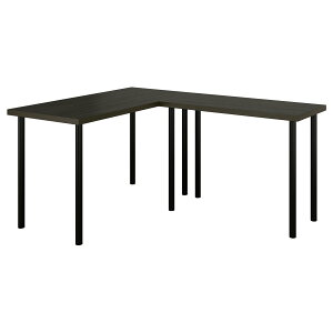 ��202606LAGKAPTEN ���O�J�v�e�� / LINNMON �������� L���`�f�X�N �u���b�N�u���E��/�u���b�N 120x160 cmIKEA �C�P�A������� �V���� ��l��炵�e�����[�N �p�\�R���� ���֊� �R�[�i�[ ��Ƒ�396.279.82