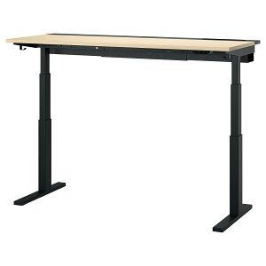 ��202607MITTZON �~�b�c�H�[�� �f�X�N ���~�� 100V �o�[�`�ޓ˂���/�u���b�N 160x60 cmIKEA �C�P�A������� �V���� ��l��炵�e�����[�N �d�� �p�\�R���� �l�ԍH�w �ݑ�Ζ�095.291.72