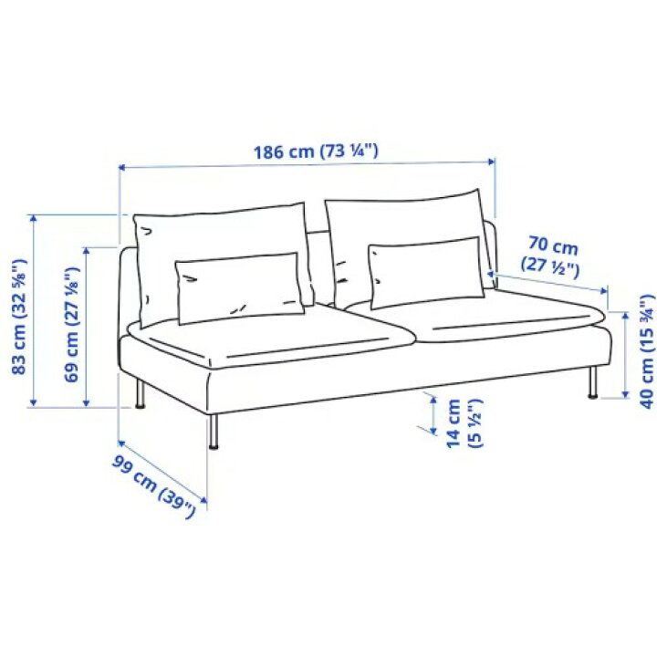 楽天市場】☆セール☆＊IKEA 202401S?DERHAMN ソーデルハムン 3人掛け 