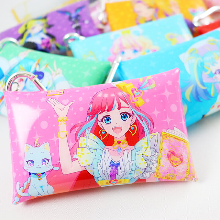 楽天市場 Hawkeye ワッチャプリマジ マルチケース カラビナ付き クリア ケース キャラクター みゃむ まつり ひな あまね あうる みるき れもん フレーム ワッチャ 名刺サイズ プレデコ