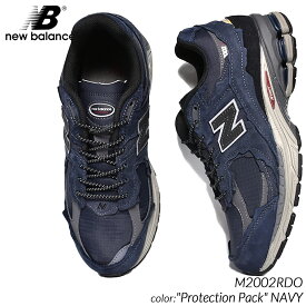 NEW BALANCE M2002RDO "Protection Pack" NAVY ニューバランス レザー スニーカー ( プロテクションパック 1906 nb 紺 ネイビー ブルー 青 ミリタリー ダメージ 切りっぱなし メンズ )