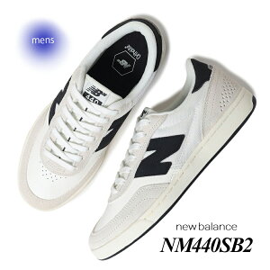 【15時までのご注文で即日発送!!】NEW BALANCE ニューバランス ヌメリック 440 スニーカー NUMERIC NM440SB2 WHITE BLACK ( NB ローテク 白 ホワイト 黒 ブラック メンズ SKATE スケート )