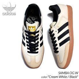 adidas SAMBA OG W "Cream White / Black" アディダス サンバ スニーカー ( 白 ホワイト 金 ゴールド ベージュ クリーム レトロ ローテク spezial gazelle ガムソール スケート ID0478 )