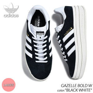 y15܂ł̂őIIzadidas GAZELLE BOLD W "BLACK WHITE" AfB_X K[ {[h Xj[J[ (  Kbc[  ubN  fB[X EBY HQ6912 )