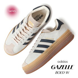 【お買い物マラソン限定クーポン配布中！！】adidas アディダス ガゼル ボールド スニーカー GAZELLE BOLD W CREWHT/CBLACK/SANSTR ( 厚底 ガッツレー ベージュ 黒 レディース ウィメンズ JS3892 )