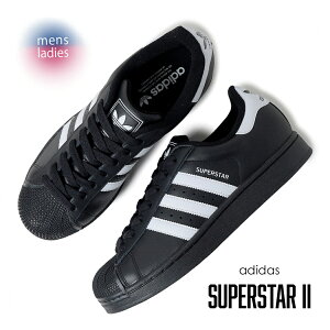 y15܂ł̂őIIzadidas AfB_X X[p[X^[ 2 Xj[J[ SUPERSTAR II CORE BLACK/FTWR WHITE/CORE BLACK (  ubN  zCg Y JI0079 )
