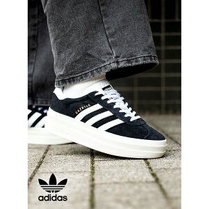 y15܂ł̂őIIzadidas GAZELLE BOLD W "BLACK WHITE" AfB_X K[ {[h Xj[J[ (  Kbc[  ubN  fB[X EBY HQ6912 )