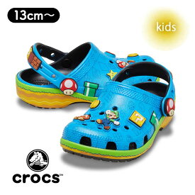 【お買い物マラソン限定クーポン配布中！】crocs x Super Mario Bros クロックス スーパー マリオ ブラザーズ コラボ 子供 キッズ クロッグ サンダル TD Classic Clog SUPER MARIO ( 任天堂 ニンテンドー グッズ 212140-90H )