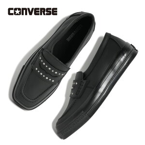 �y15���܂ł̂������ő��������I�I�zCONVERSE �R���o�[�X �I�[���X�^�[ �X�N�G�A�g�D ���U�[ ���[�t�@�[ �X�j�[�J�[ ALL STAR SQUARETOE LOAFER SA BLACK ( �X�^�b�Y �� �����Y 31318480 )