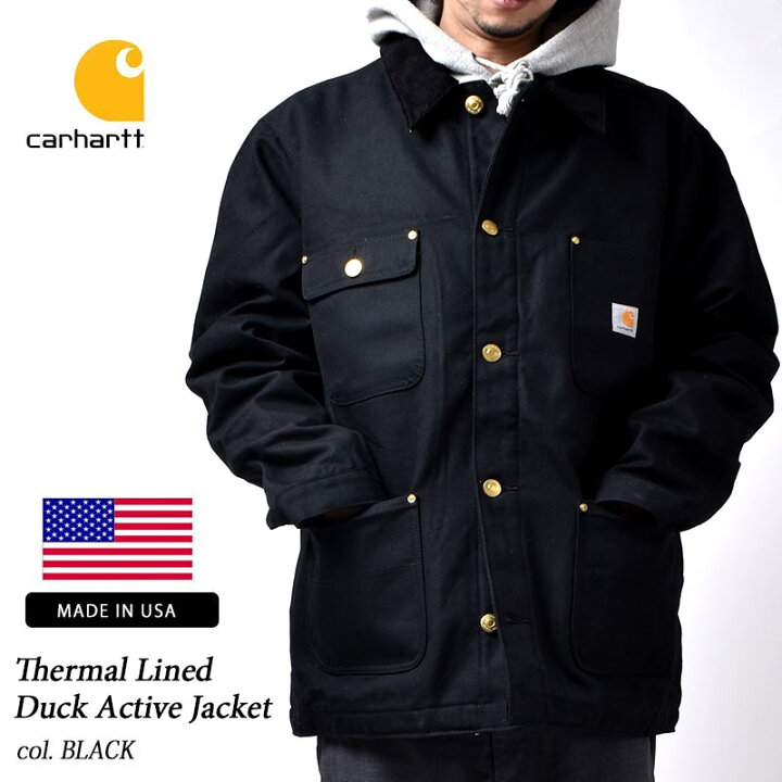 楽天市場】CARHARTT DUCK CHORE COAT BLANKET LINED BLACK カーハート 