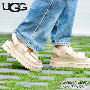 �y15���܂ł̂������ő��������I�I�zUGG W GOLDENGLOW SEA SALT �A�O �E�B�����Y �S�[���f���O���E �T���_�� �X���C�h ���f�B�[�X ( �x�[�W�� �Z�C�� �� �z���C�g ���� �X�g���b�v �x���g ���o�[ �E