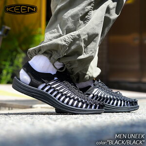 y15܂ł̂őIIzKEEN L[ Y j[N V[Y T_ Xj[J[ MEN UNEEK "BLACK/BLACK" (  ubN SANDAL 1014097 )