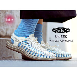 y15܂ł̂őIIzKEEN L[ EBY j[N V[Y T_ Xj[J[ WOMEN UNEEK "WHITECAP/CORNSTALK" ( x[W fB[X SANDAL 1018698 )