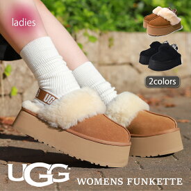 【お買い物マラソン限定クーポン配布中！】UGG アグ WOMENS FUNKETTE ファンケット CHESTNUT BLACK ウィメンズサンダル スリッパ シューズ ( ファー ボア 冬用 防寒 人気 かわいい レディース 1113474 )