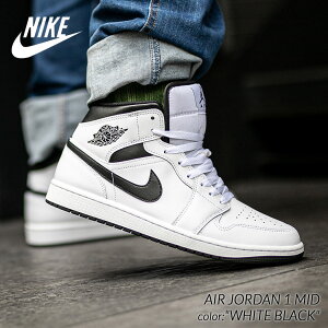 y15܂ł̂őIIzNIKE AIR JORDAN 1 MID "WHITE BLACK" iCL GA W[_ ~bh Xj[J[ (  zCg  ubN p_ panda aj1 Y DQ8426-132 )