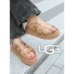 y15܂ł̂őIIzUGG AO EBY S[fOE T_ XCh W GOLDENGLOW SLIDE DARK SAND ( fB[X x[W xg  Xgbv 1167430 )