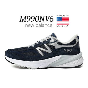 �y15���܂ł̂������ő��������I�I�zNEW BALANCE made in USA M990NV6 NAVY �j���[�o�����X �X�j�[�J�[ ( �� �l�C�r�[ �� �z���C�g D 992 993 V4 V5 V6 �����Y )