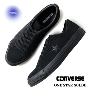 y15܂ł̂őIIzCONVERSE Ro[X X^[ XEF[h Xj[J[ ONE STAR SUEDE BLACK MONOCHROME ( ubN  XG[h Y 33702081 )