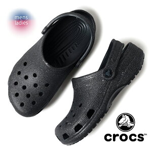 y15܂ł̂őIIzcrocs NbNX NVbN Ob^[ NbO T_ CLASSIC GLITTER CLOG BLACK GLITTER ( XCh   ubN Ki Y fB[X 205942-0WH